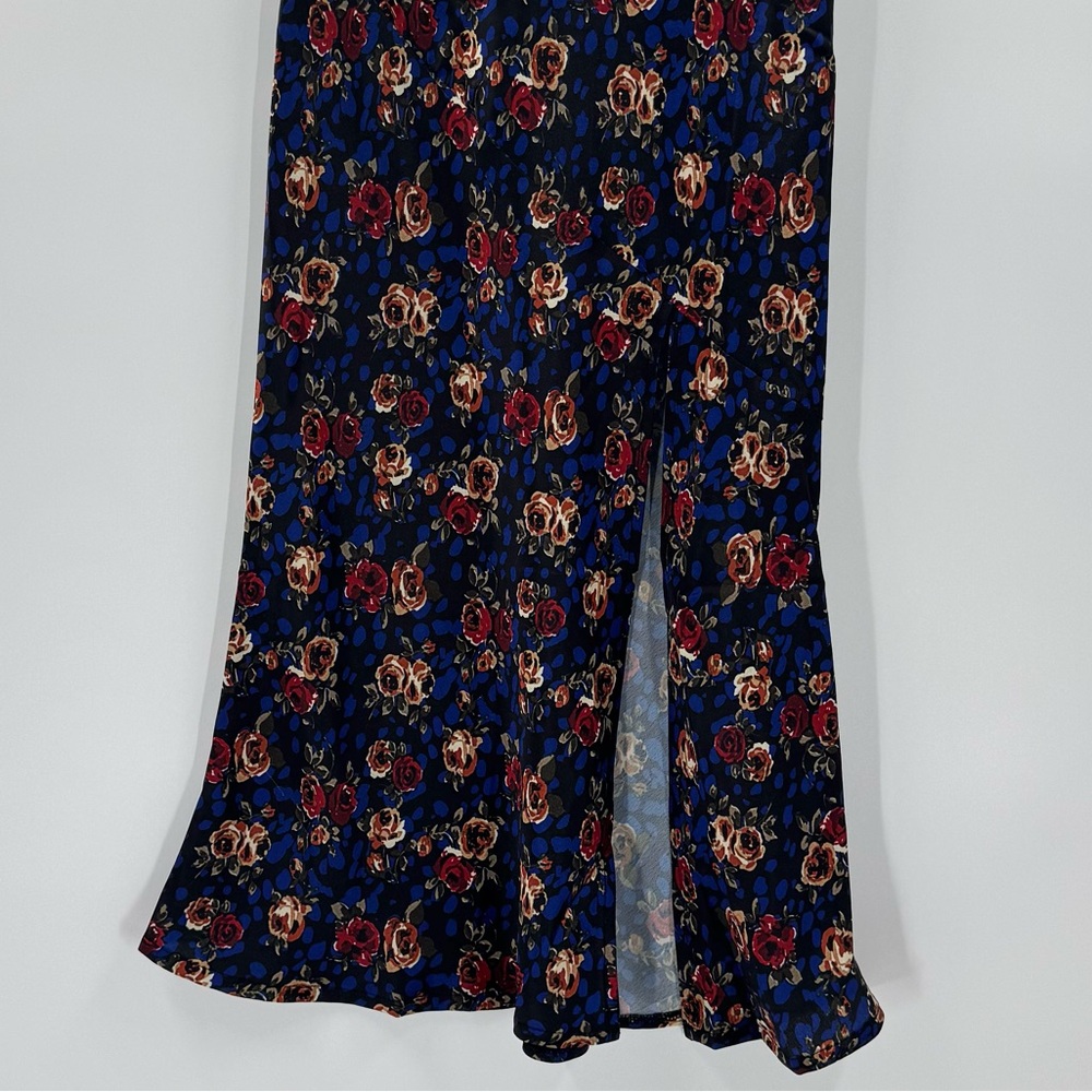 Lioness Summer Thing Ankle Midi Floral Skirt, Blue/Red, Size XS, NWT - Picture 8 of 12